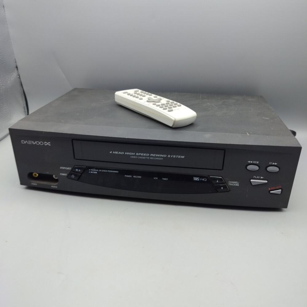 Daewoo DV-T5DN 4-Head VCR, VHS Player | Recorder w/ Remote (Tested and Working)